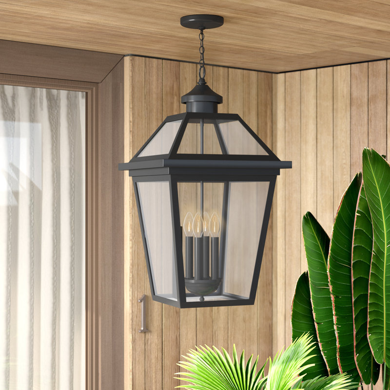 Lark Manor Manwe 4 Bulb 25'' H Outdoor Hanging Lantern & Reviews Wayfair